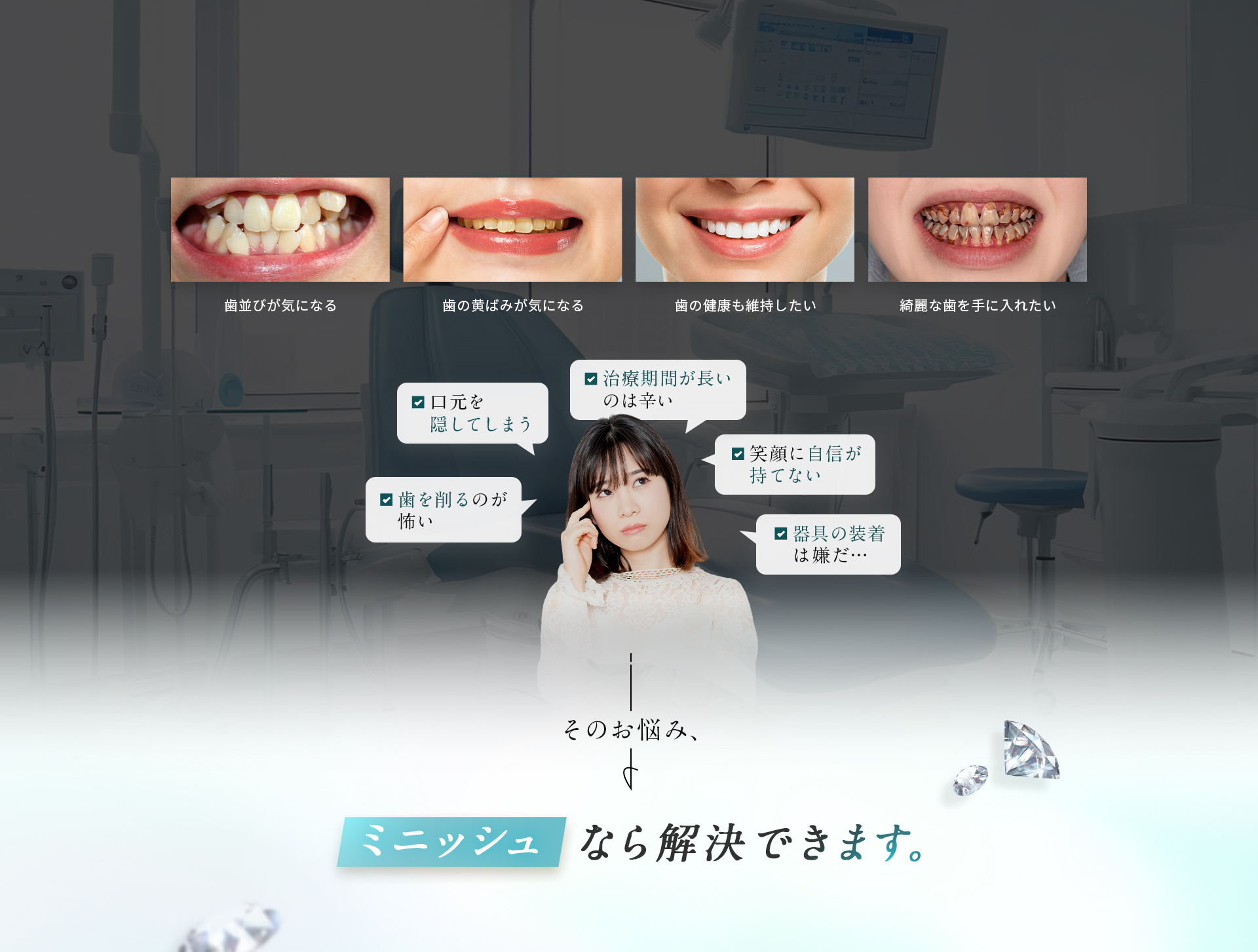 そのお悩み、ミニッシュなら解決出来ます